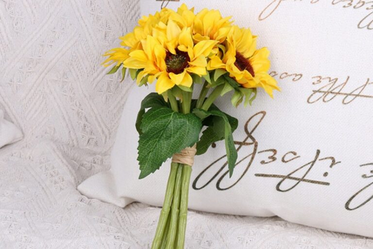 Artificial sunflower silk flores artificiales for wedding hall decorations (3)