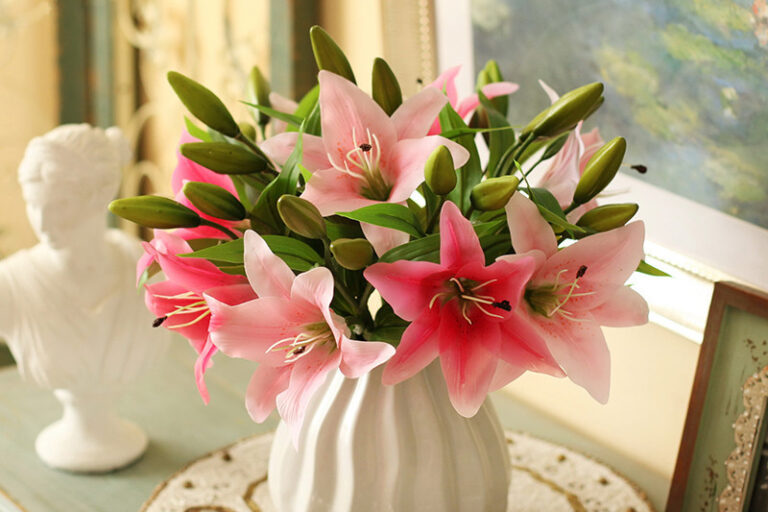 Cross-border exclusive supply of short stem artificial lilies (7)