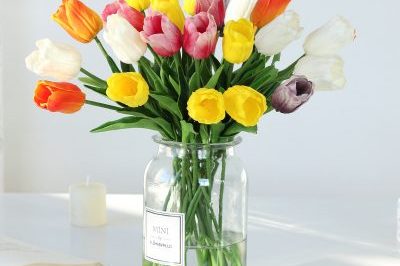 Factory Wholesale PU Flowers Real Touch Tulip Artificial Flowers For Home Best Popular Decoration (5)
