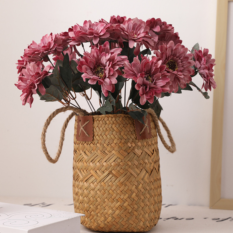 Hot Selling artificial flowers daisy Lasting Long Dried strawflower for wedding decorations (3)