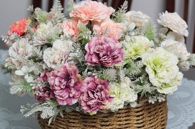 Mother’s Day Home Decoration Simulation carnation Flowers Artificial Carnations (2)