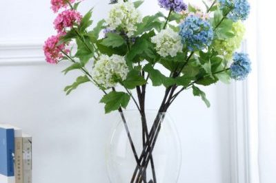 New style single head leafless artificial white hydrangea for wedding (4)