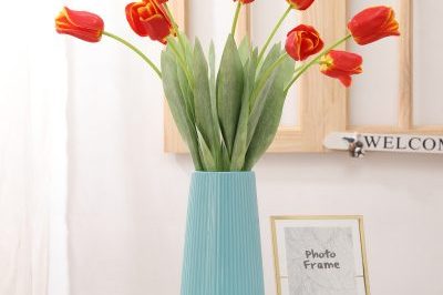 Real touch Pu Material artificial Latex long stemTulip Flowers (3)