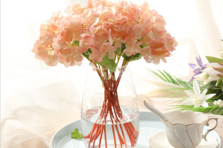 Wholesale high quality single artificial hydrangea for wedding decoration (2)