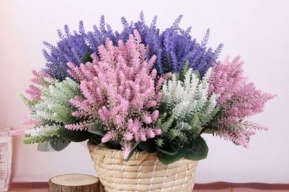 artifical plants camelia silk flowers lavender uv protected artificial plant for living room (3)