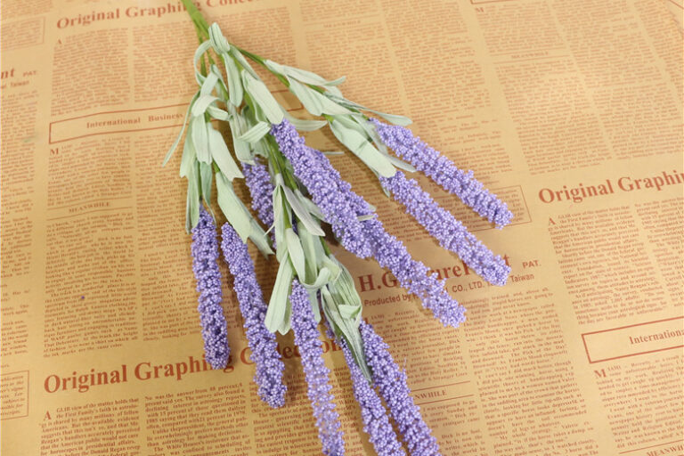 decorative wholesale artificial leaf stem lavender bouquet basket foliage lavender artificial flower arrangement (1)