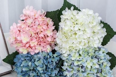 wholesale factory supply big leaf artificial hydrangea for flower bouquets (1)