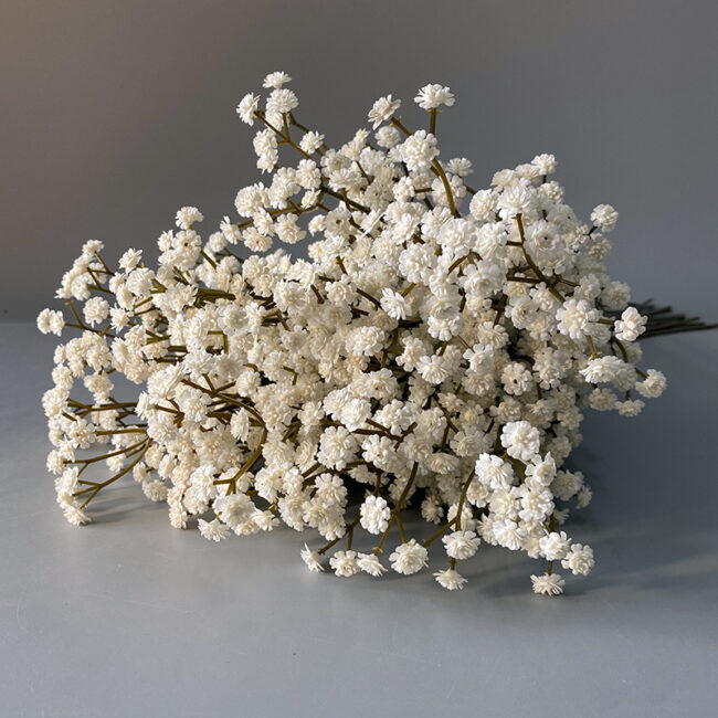 White and Brown Real Touch Artificial Baby's Breath Gypsophila Flowers