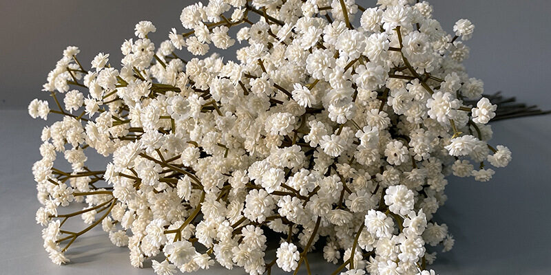 White and Brown Real Touch Artificial Baby's Breath Gypsophila Flowers